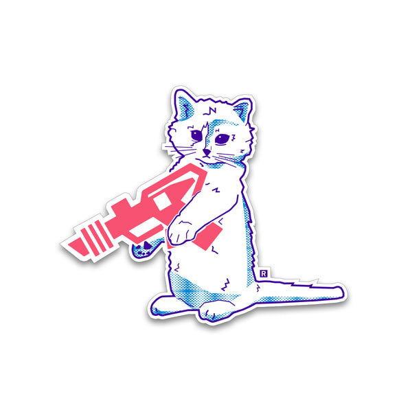 Gary Blue & Pink & White Die-Cut Sticker