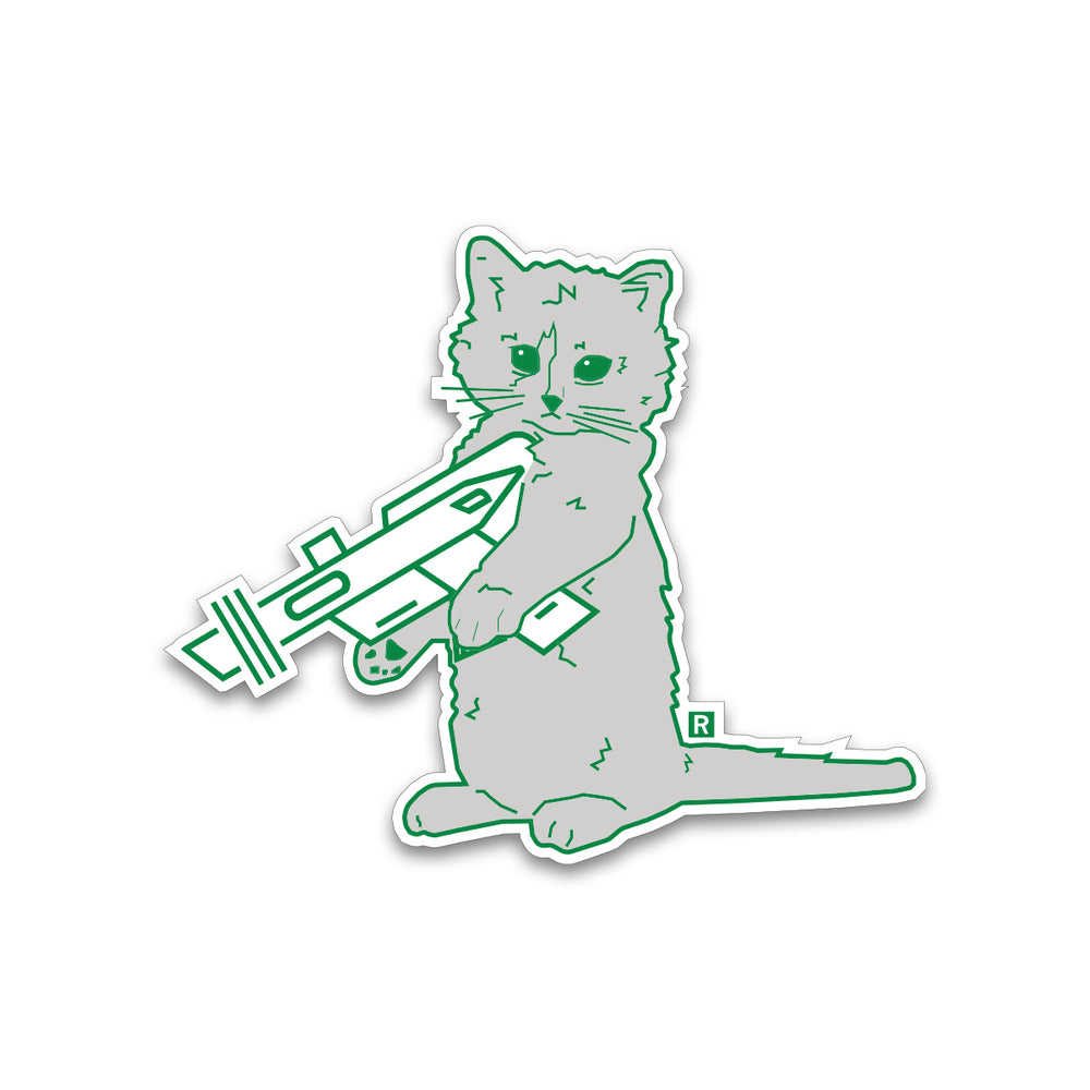 Gary Lime Green Outline Die-Cut Sticker