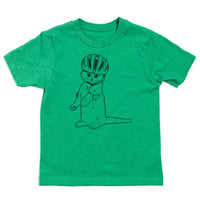 Cat With A Bike Helmet Youth T-Shirt