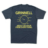 Grinnell About an hour away from Everything Standard Unisex T-Shirt Cedar Falls Iowa City Cedar Rapids Ames Ankeny Des Moines Ottumwa Fairfield Midwest
