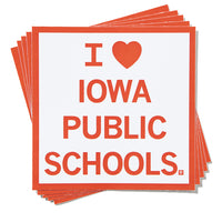 I Heart Iowa Public Schools Sticker