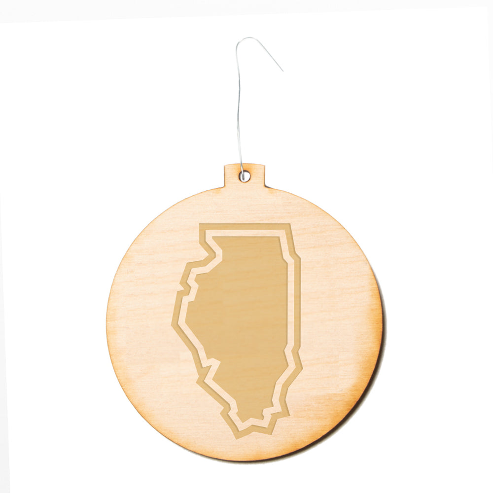 Illinois Outline Ornament