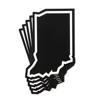 Indiana Black White State Outline Midwest Sticker Stickers Die-Cut