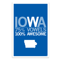 Iowa 75% Vowels Poster