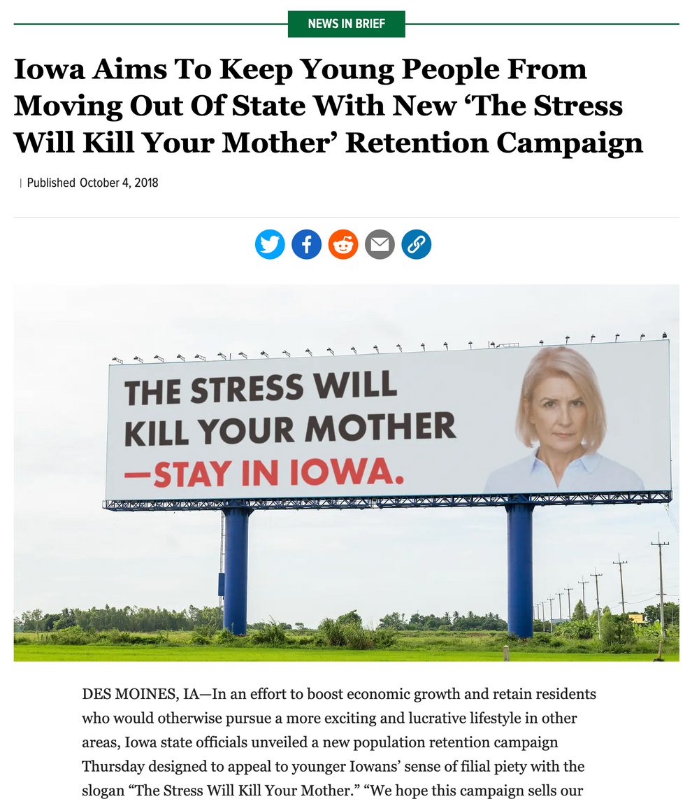 The Onion: Iowa Young People