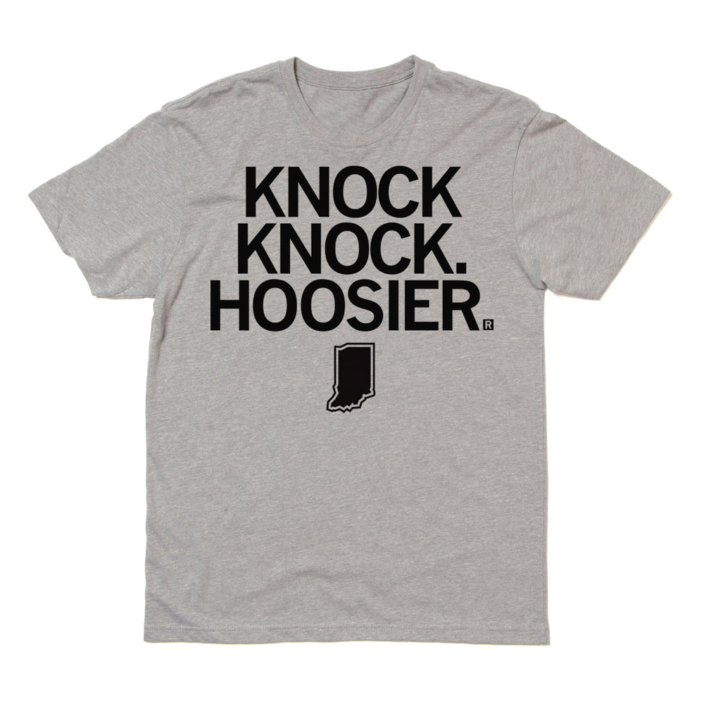 Knock Knock Hoosier Indiana Indianapolis Midwest City State Raygun T-Shirt Standard Unisex Snug