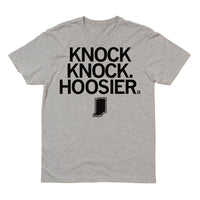 Knock Knock Hoosier Indiana Indianapolis Midwest City State Raygun T-Shirt Standard Unisex Snug