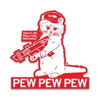 Like Nebraska Pew Pew Pew Die-Cut Sticker