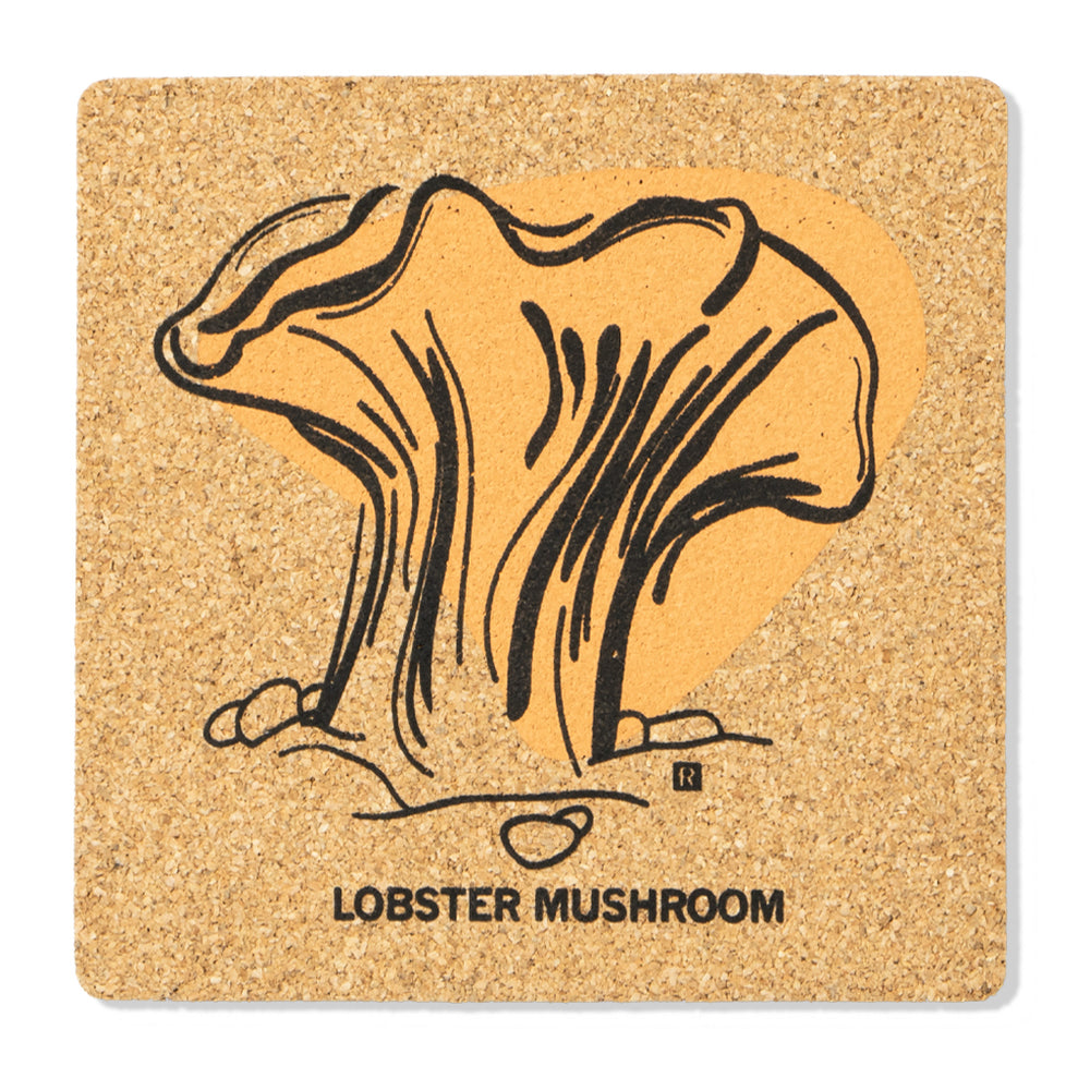 Lobster Mushroom Midwestern Mushrooms Fungus Fungi Nature Environment Earth Cork Coaster Raygun