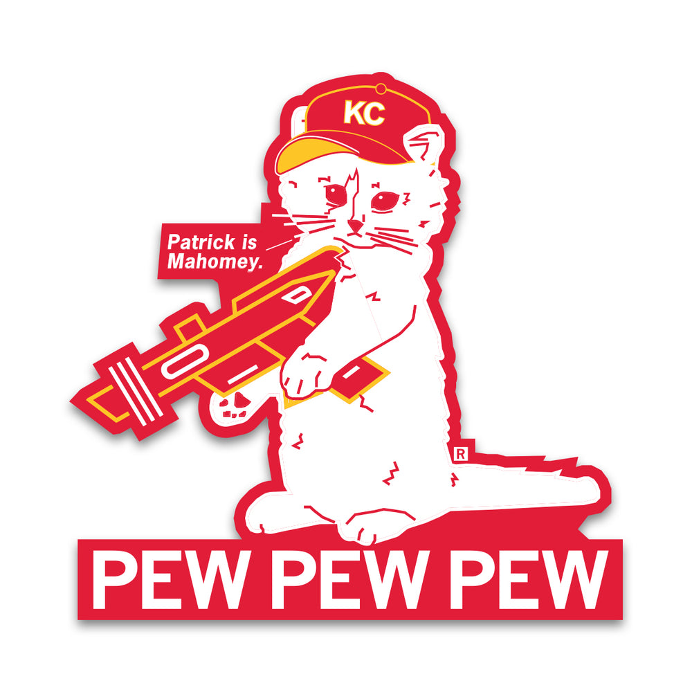 Patrick is Mahomey Pew Pew Pew Die-Cut Sticker