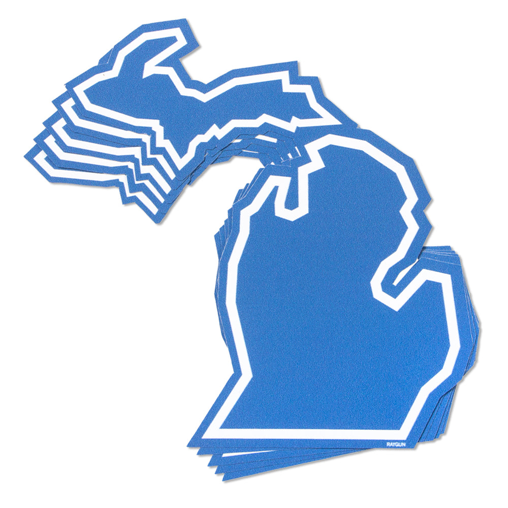 Michigan Detroit Midwest Great Lakes Sticker Stickers Outline Die-Cut State