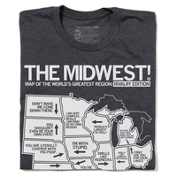 Midwest Rivalry Map RAYGUN T-Shirt