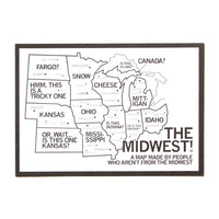 Midwest Map Postcard