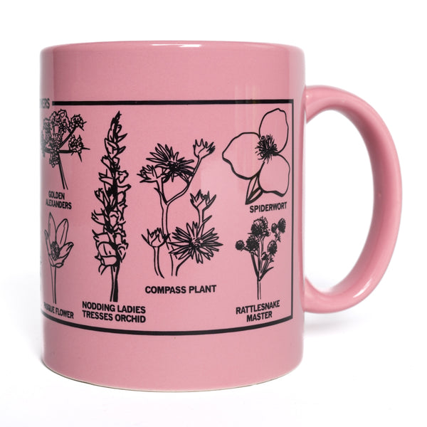 Midwestern Prairie Flowers Mug - Pink