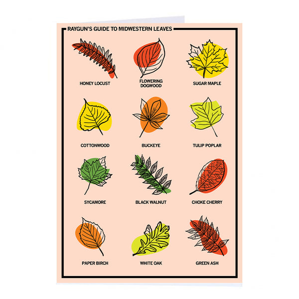 Midwestern Leaves Greeting Card