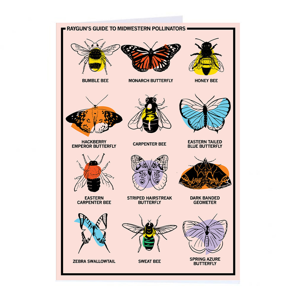 Midwestern Pollinators Greeting Card