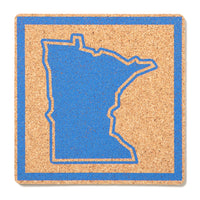 Minnesota Outline Cork Coaster