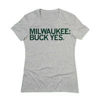 Milwaukee Buck Yes NBA Basketball Bucks Sports Wisconsin Raygun T-Shirt Standard Unisex Snug Champion Championship