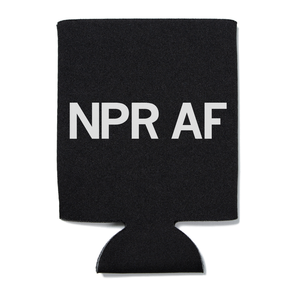 NPR AF National Public Radio As Fuck Radio Show Radios Program Can Cooler Drink Food Beverage Black White News Report Raygun