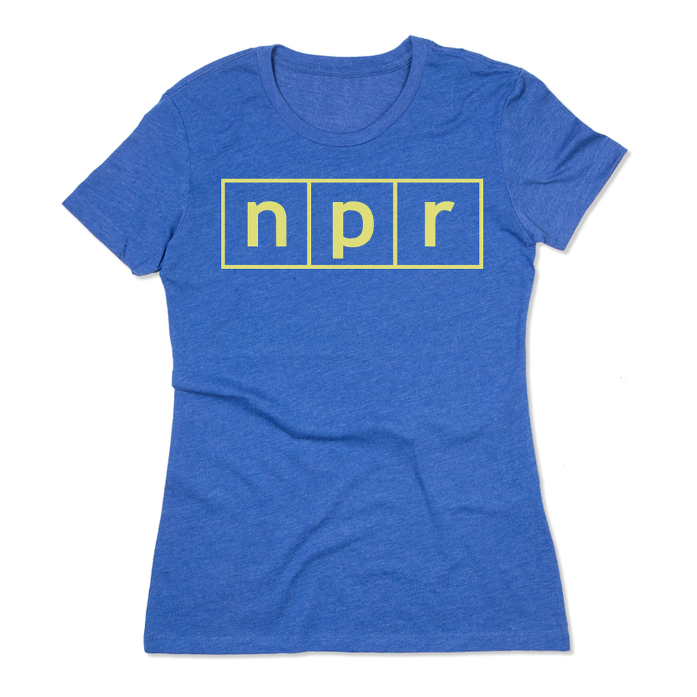 NPR Logo Blue National Public Radio Square Blocks Cubes Logos Heather Royal Blue Raygun Standard T-Shirt Snug Unisex