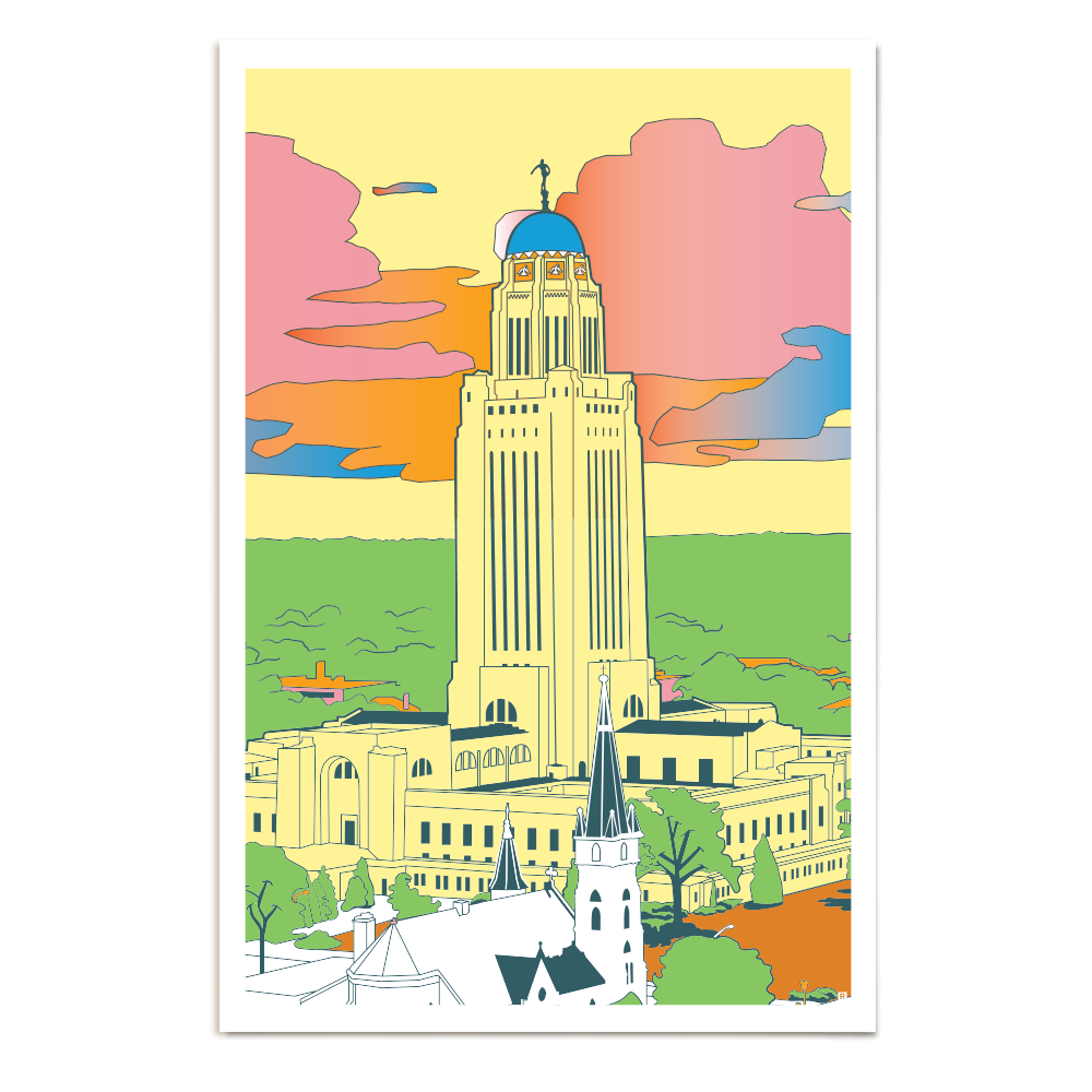 Nebraska Capitol Poster