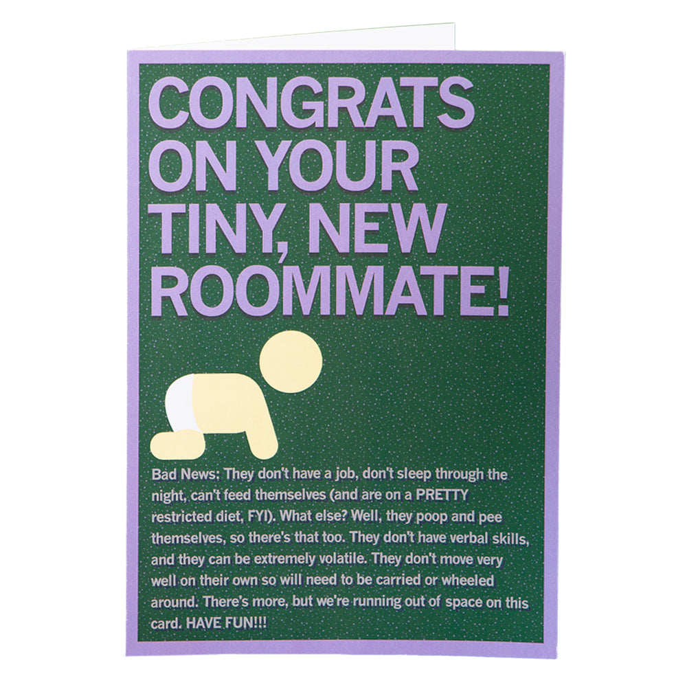 Tiny New Roommate Greeting Card