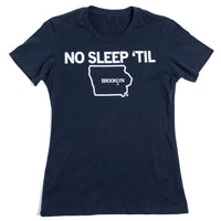 No Sleep Til Brooklyn Iowa Navy White Standard Unisex T-Shirt Raygun Snug