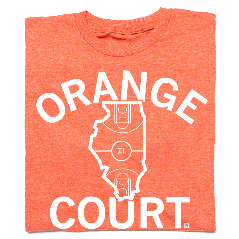 Orange Court Illinois Basketball Shirt