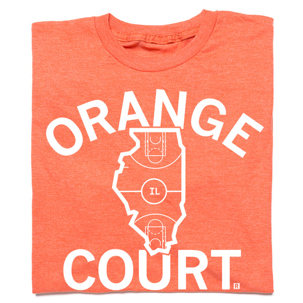 Orange Court Illinois Basketball Shirt