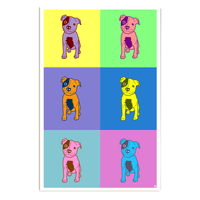 Puppy Warhol Pattern Poster
