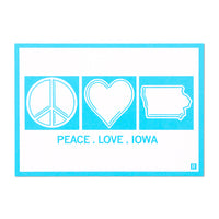 Peace Love Iowa Postcard