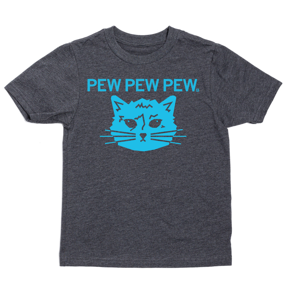 Gary Cat Face Pew Pew Pew Kids Shirt