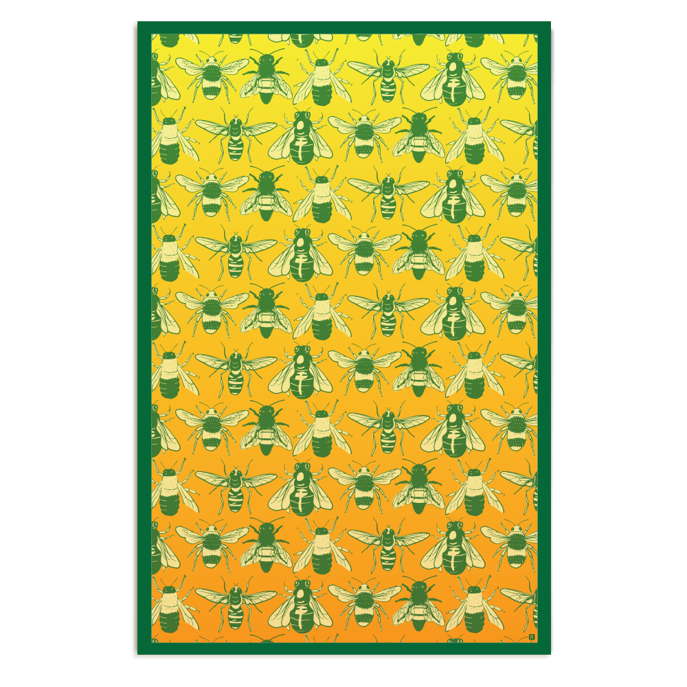 Bee Repeating Pattern Poster