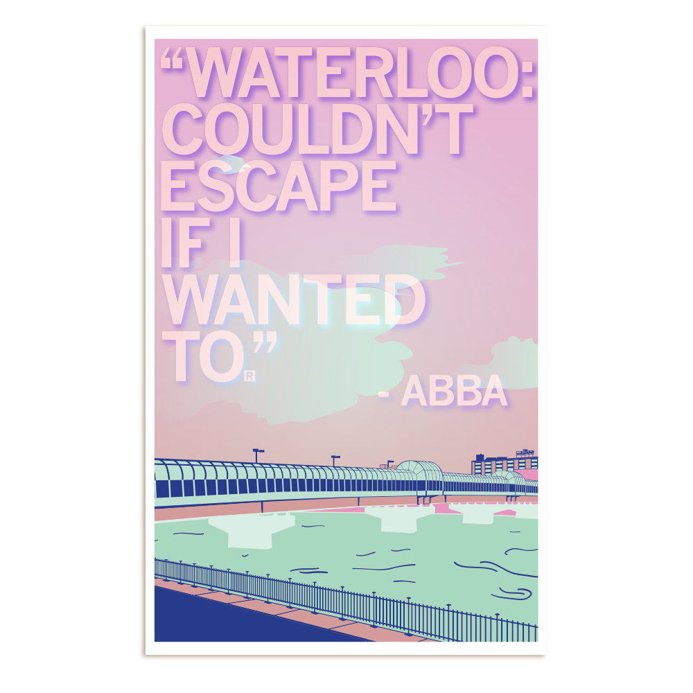 Waterloo: Couldn't Escape Illustration Poster