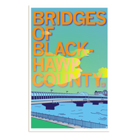Bridges Of Blackhawk County Illustration Poster