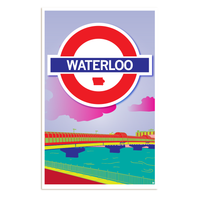 Waterloo Station Illustration Poster
