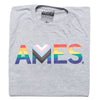 Ames Text Progress Pride Flag T-shirt