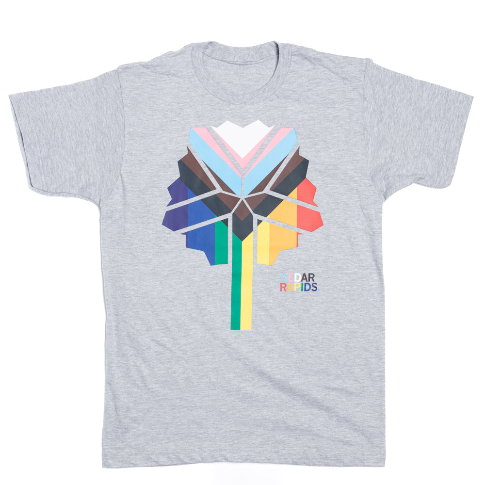 Cedar Rapids 5 Seasons Progress Pride Flag T-Shirt