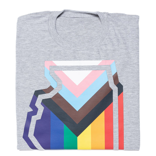 Illinois Outline Progress Pride Flag Shirt