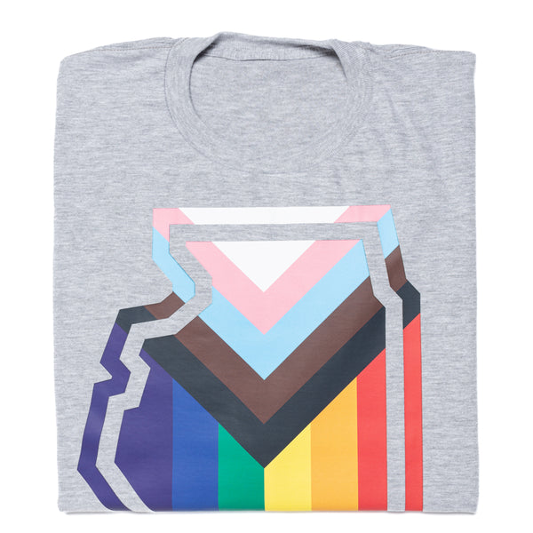 Illinois Outline Progress Pride Flag Shirt