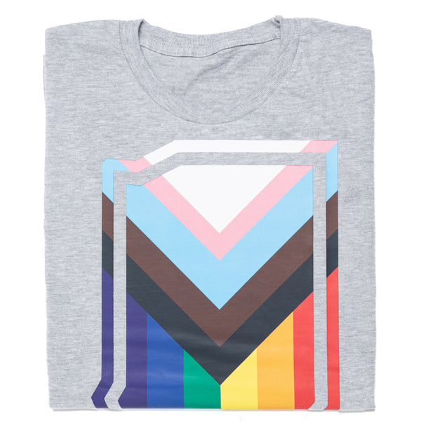 Indiana Outline Progress Pride Flag Shirt