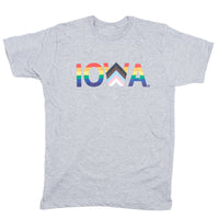 Iowa Text Progress Pride Flag T-Shirt