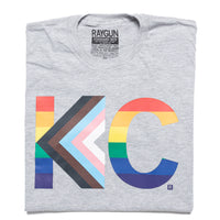 KC Text Progress Pride Flag Shirt