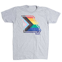 Missouri Outline Progress Pride Flag T-Shirt