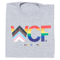 WCF Stacked Text Progress Pride Flag Shirt