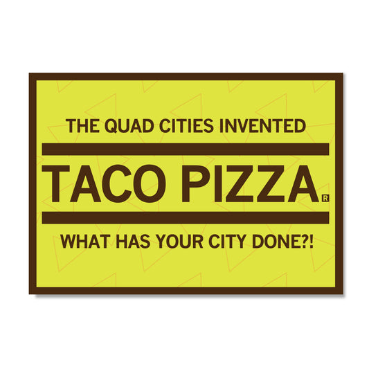 Quad Cities Invented Taco Pizza Postcard