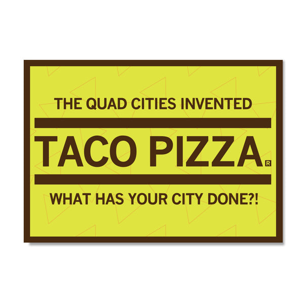 Quad Cities Invented Taco Pizza Postcard