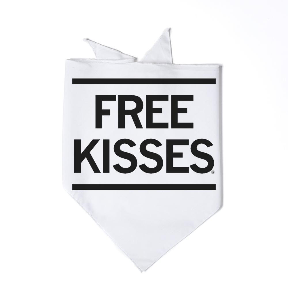 Free kisses dog bandana hot sale