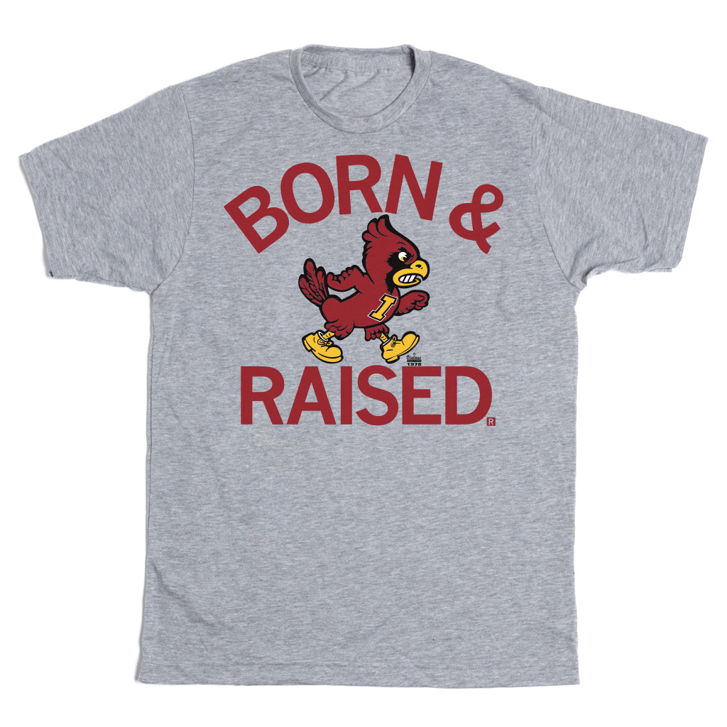 Cyclones Born & Raised Vintage Grey ISU T-Shirt