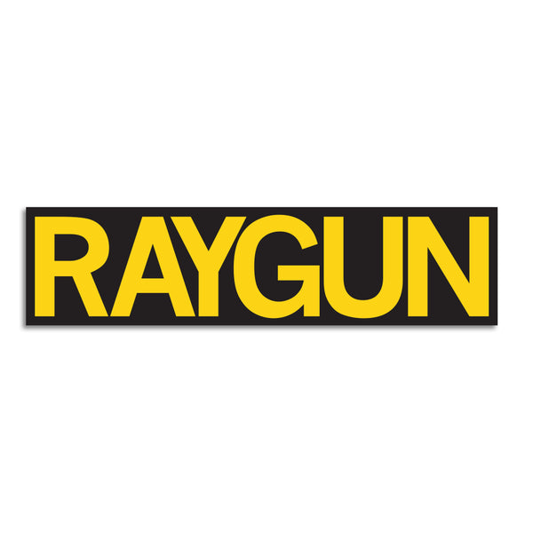RAYGUN Block Text Logo Black & Gold Die-Cut Sticker